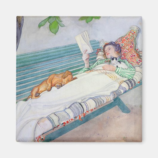 Vrouw die op een bank ligt, 1913 magneet (Voorkant)