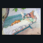 Vrouw die op een bank ligt, 1913 poster<br><div class="desc">Vrouw die op een bank ligt,  1913 | door Carl Larsson | Art Location: Louvre,  Parijs,  Frankrijk | Zweedse kunstenaar | Collectie Afbeelding nummer: XIR180155</div>