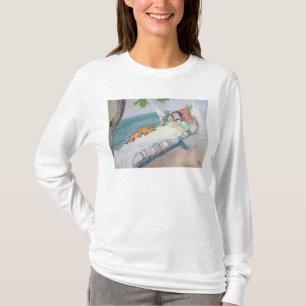 Vrouw die op een bank ligt, 1913 t-shirt