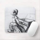 Vrouw die op een Toetsenbord speelt, 1635 Muismat (Met muis)