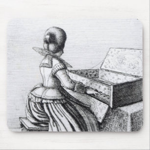 Vrouw die op een Toetsenbord speelt, 1635 Muismat