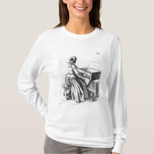 Vrouw die op een Toetsenbord speelt, 1635 T-shirt