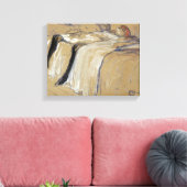 Vrouw die op haar rug ligt - Lassitude Canvas Afdruk (Insitu (Woonkamer))
