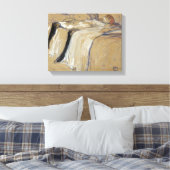 Vrouw die op haar rug ligt - Lassitude Canvas Afdruk (Insitu (Slaapkamer))