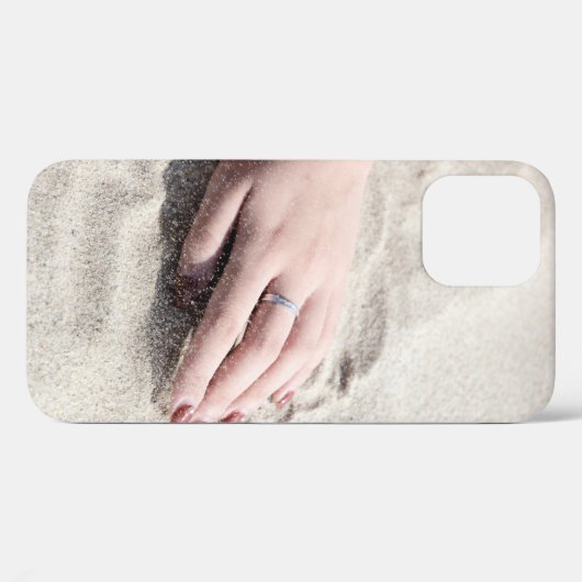 Vrouw die op wit zand ligt Case-Mate iPhone case (Achterkant (horizontaal))