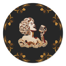 Vrouw die papier zingt, maakt muziekkunst