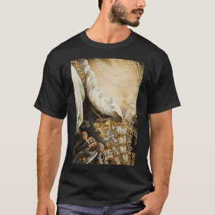 Vrouw die parels renaissance schilderen t-shirt