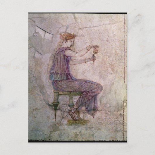 Vrouw die Perfume in een Filiaal giet Briefkaart (Voorkant)