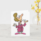 Vrouw die pillen neemt kaart (Gele Bloem)