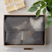 Vrouw die scheepsoceaan scène decoupage bekijkt tissuepapier (Geschenk)