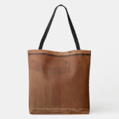 Vrouw die Schoof van Tarwe Antiek Houten Krat Tote Bag (Achterkant)