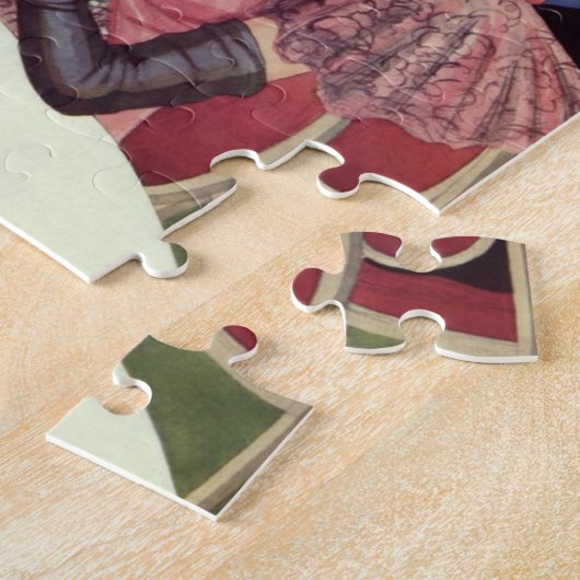  vrouw die sigaret rookt Drink champagne Legpuzzel (Zijkant)