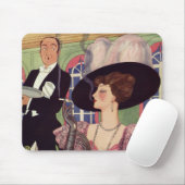 vrouw die sigaret rookt Drink champagne Muismat (Met muis)