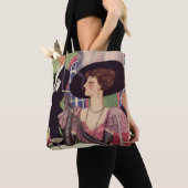  vrouw die sigaret rookt Drink champagne Tote Bag (Dichtbij)