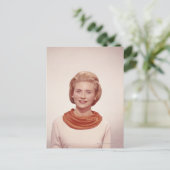 Vrouw die Sjaal dragen Briefkaart (Staand voorkant)