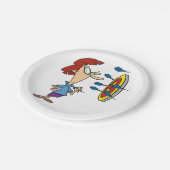 Vrouw die speelt papieren bordje (Gekanteld)