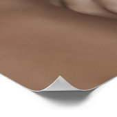 Vrouw die suiker op haar gezicht schrobt poster (Hoek)