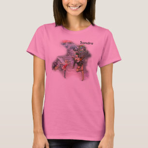 Vrouw die T-shirt wenst