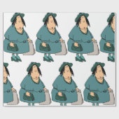 Vrouw die tassen draagt cadeaupapier (Vlak)