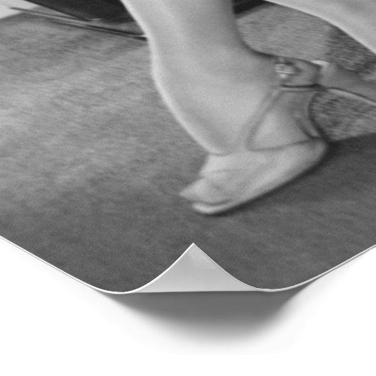 Vrouw die telefonisch praat poster (Hoek)