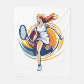 vrouw die tennis speelt fleece deken (Voorkant)