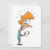 Vrouw die uitschreeuwt schreeuwende uitnodiging (Voorkant)