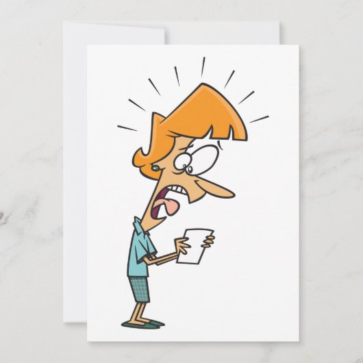 Vrouw die uitschreeuwt schreeuwende uitnodiging (Voorkant)