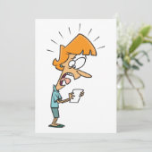 Vrouw die uitschreeuwt schreeuwende uitnodiging (Staand voorkant)