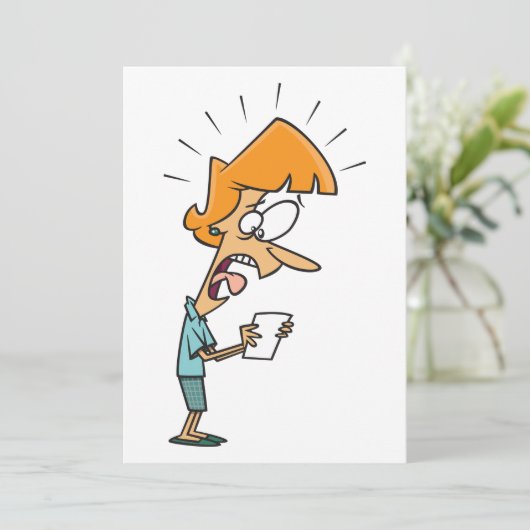 Vrouw die uitschreeuwt schreeuwende uitnodiging (Staand voorkant)