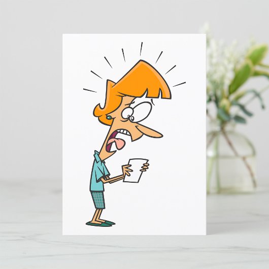 Vrouw die uitschreeuwt schreeuwende uitnodiging