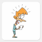 Vrouw die uitstraalt schitterende vierkant-sticker vierkante sticker (Voorkant)