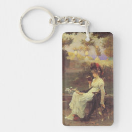 vrouw die V2 leest Sleutelhanger