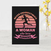 Vrouw die van het runnen van grappige Gifts Wife h Kaart (Gele Bloem)