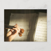 Vrouw die Violin speelt Briefkaart (Voorkant)