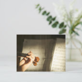 Vrouw die Violin speelt Briefkaart (Staand voorkant)