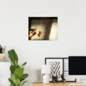 Vrouw die Violin speelt Poster (Thuiskantoor)