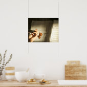 Vrouw die Violin speelt Poster (Keuken)