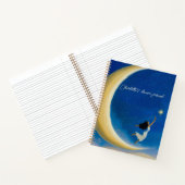 Vrouw die voor een ster grijpt notitieboek (Binnen)