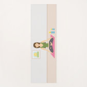 Vrouw die Yoga doet in een  kamerillustratie Yogamat (Voorkant)