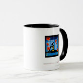 Vrouw die yoga oefent mok (Voorkant rechts)