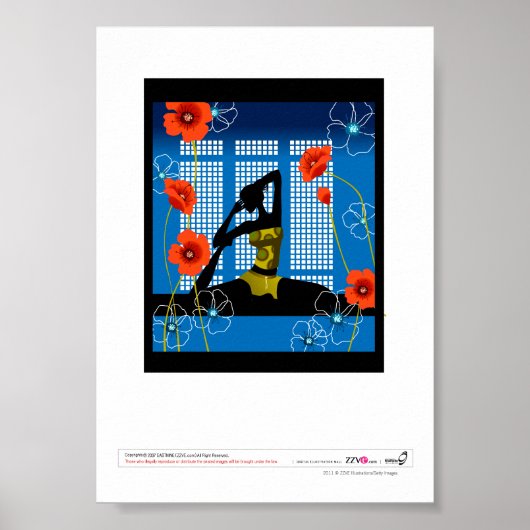 Vrouw die yoga oefent poster (Voorkant)