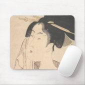 Vrouw die zich na haar dood terugtrekt muismat (Met muis)