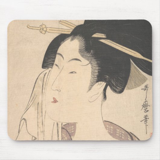 Vrouw die zich na haar dood terugtrekt muismat (Voorkant)