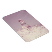 Vrouw die zich op strand terugtrekt magneet (Rechterzijde)