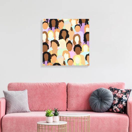 Vrouw | digitale kunst canvas afdruk (Insitu (Woonkamer))