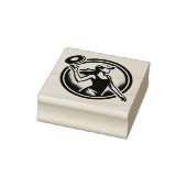 Vrouw Disc Golfer Rubberstempel (Stempel)