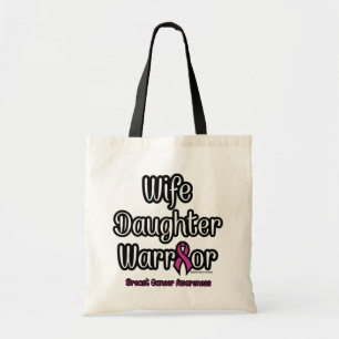 Vrouw Dochter Krijger...Borstkanker Tote Bag