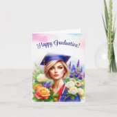 Vrouw Doctor Afstuderen Medische School Kaart (Voorkant)