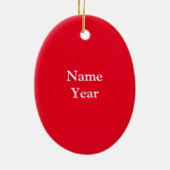 Vrouw Doctor Holding Baby kerstversiering Keramisch Ornament (Achterkant)