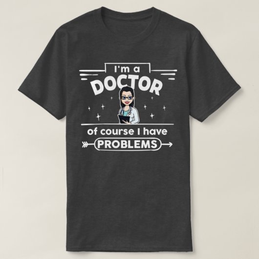 vrouw Doctor in de problemen 3 T-shirt (Design voorkant)